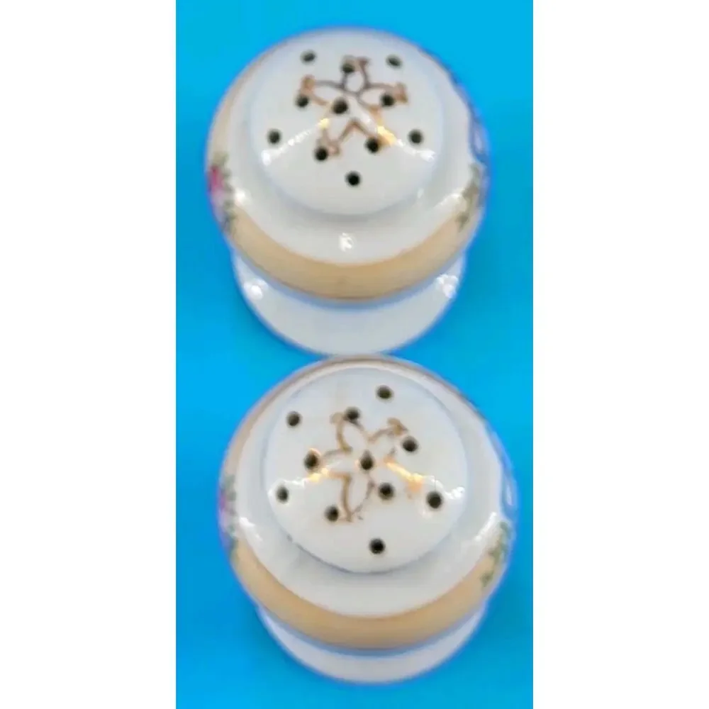 Vintage Noritake Sheridan Porcelain Floral Salt & Pepper Shakers Made In Japan